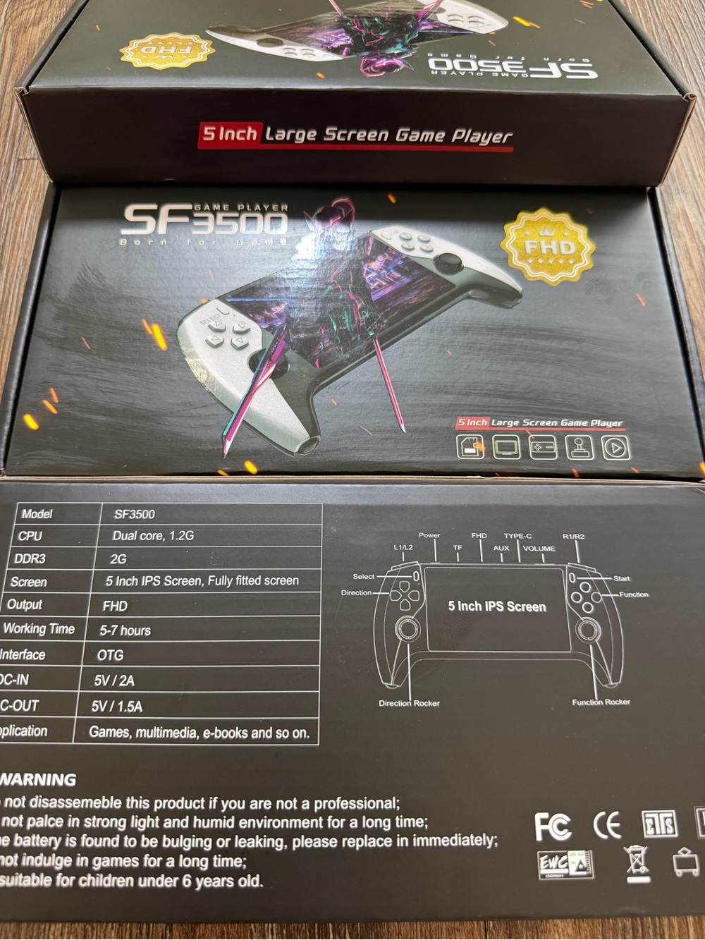 Retro Handheld Gaming Console - SF3500 - FHD Portable Video Game Player